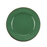 Prato Sobremesa Porcelana Drops Verde 20cm - Ela Decora